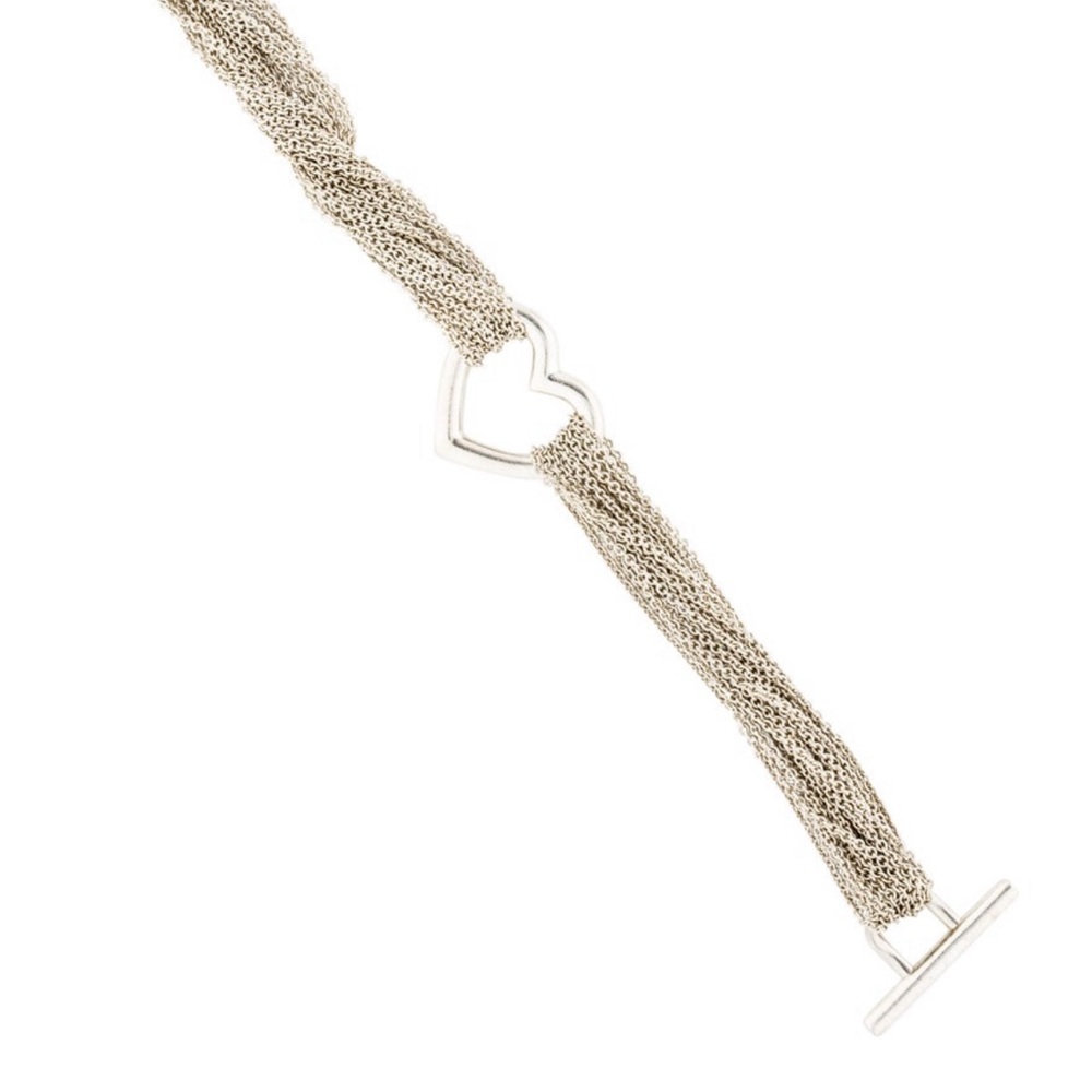 Tiffany mesh heart bracelet sterling silver